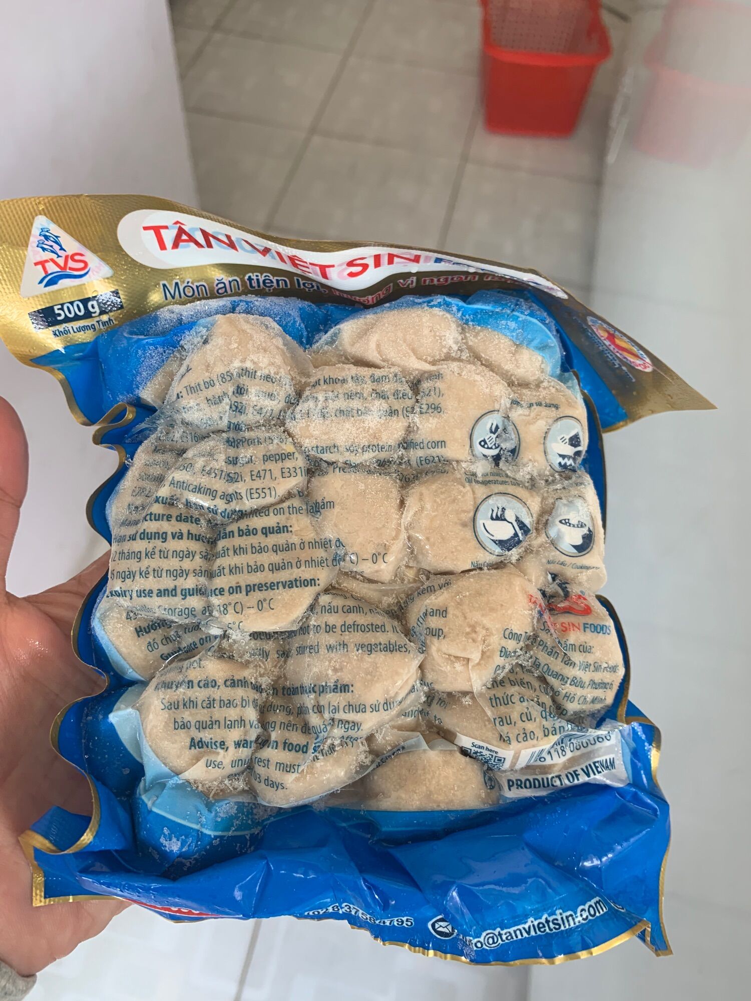 Cá viên chiên 500gr tân việt sin