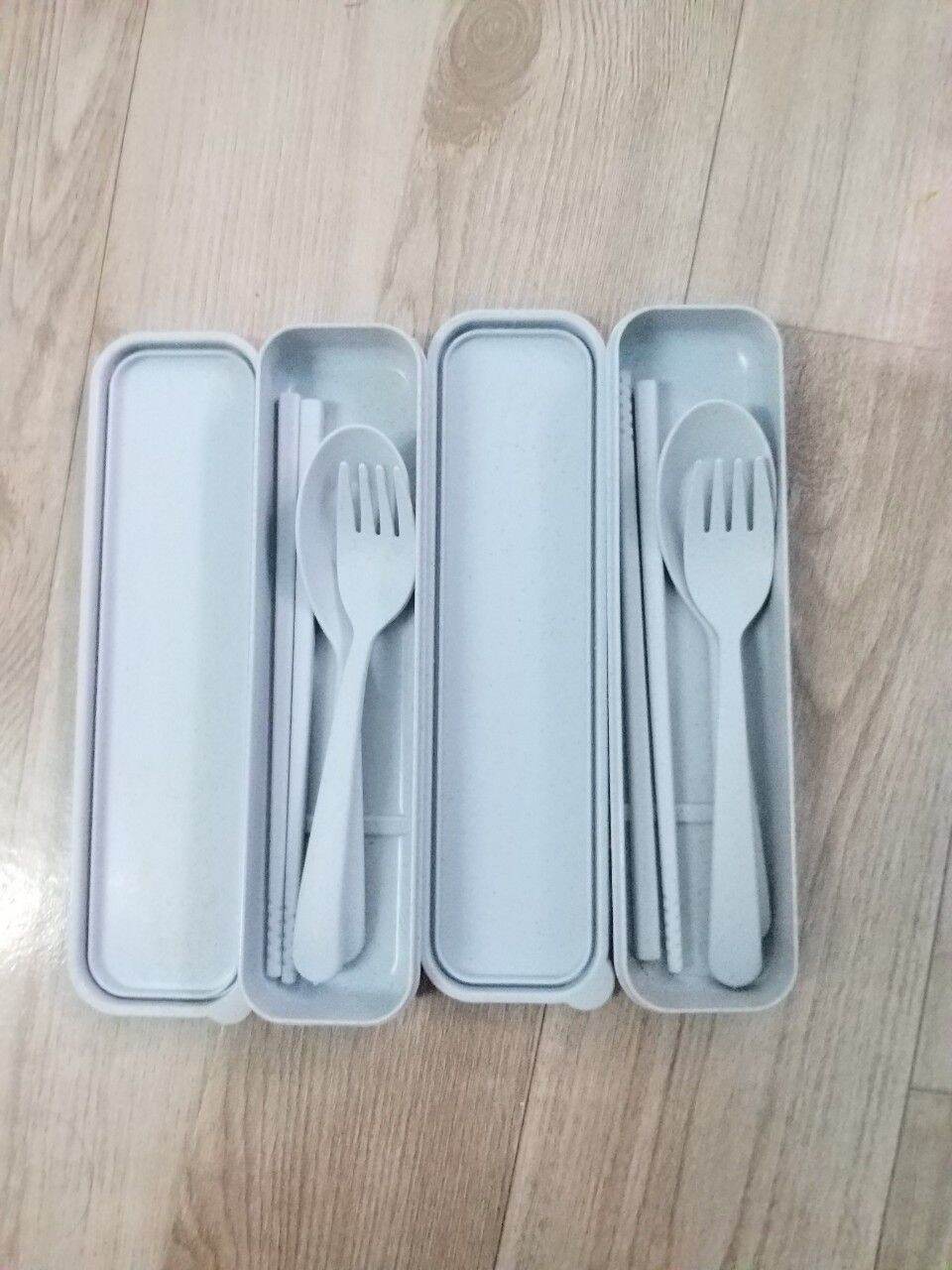 Bộ Muỗng - dĩa - đũa văn phòng làm từ lúa mạch