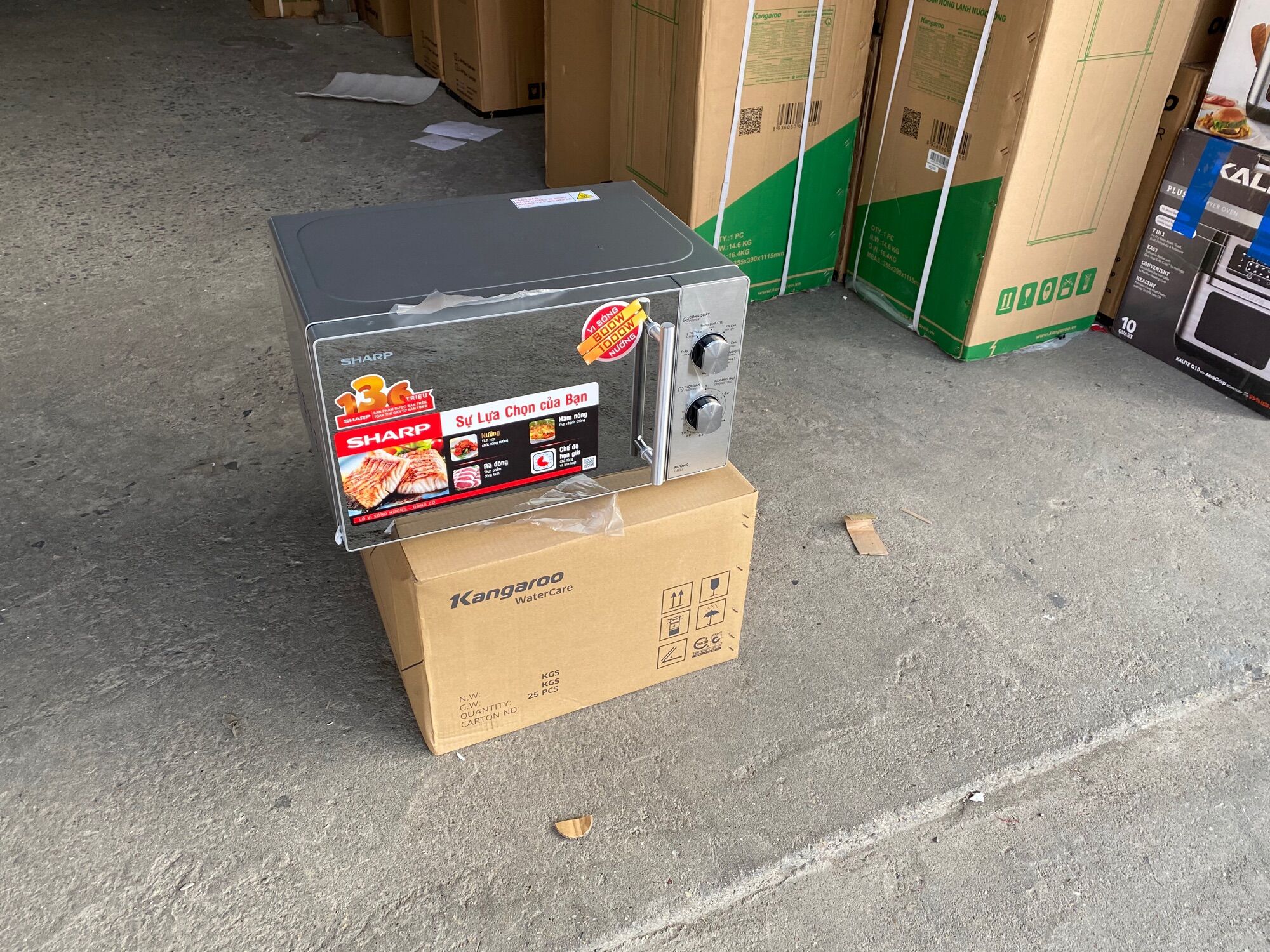 Lò Vi Sóng Cơ Có Nướng Sharp R-G227Vn-M 20 Lít