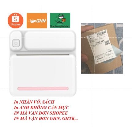 Máy in nhiệt mini chất lượng cao tặng 1 cuộn giấy in dán