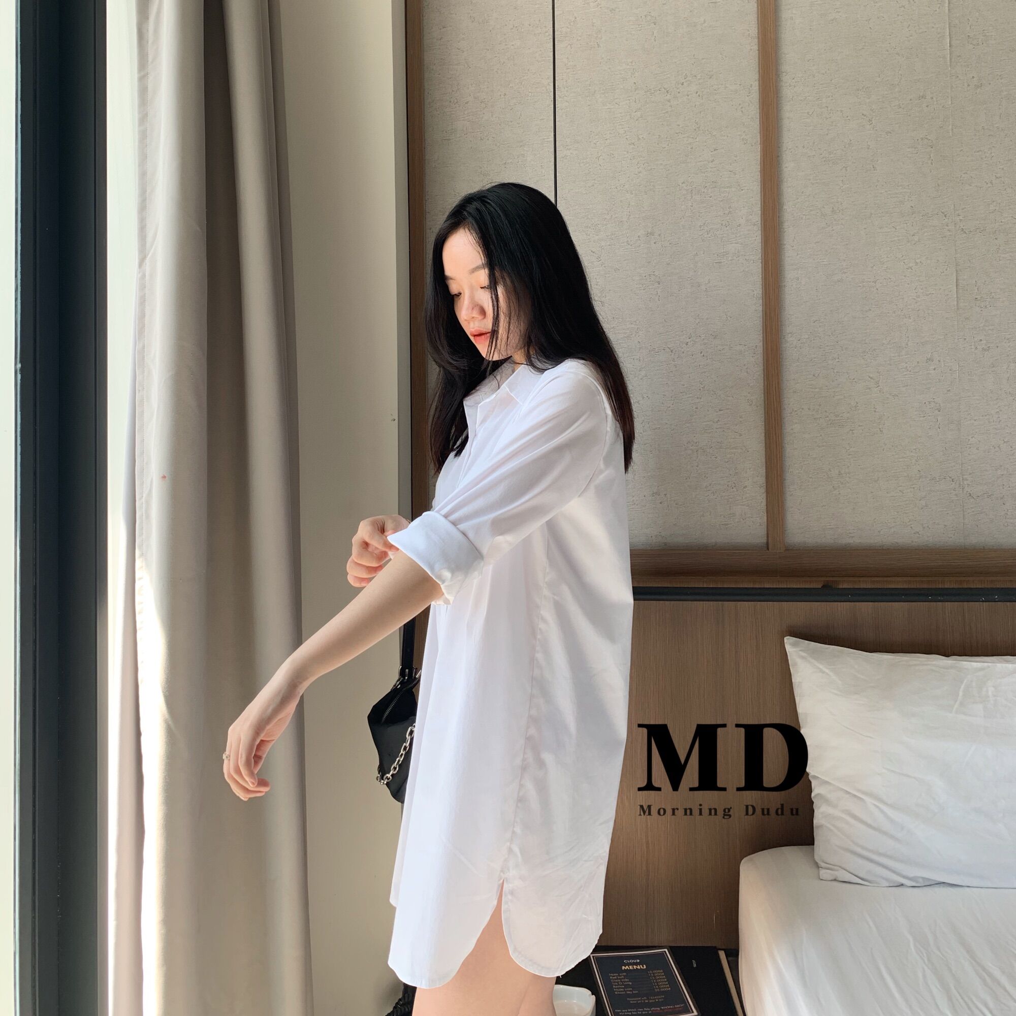( BEST SELLER) ĐẦM SƠMI TRẮNG DÁNG RỘNG BASIC- OXFORD DRESS
