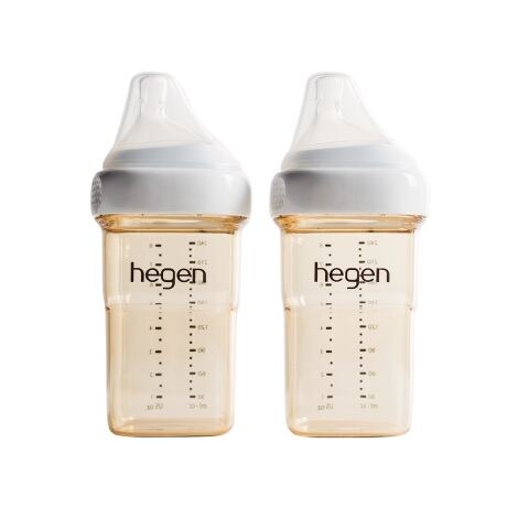 [ CHÍNH HÃNG - GIÁ TỐT] Bình sữa Hegen 240ml - Kèm Núm Ti 3+ ( Hegen Hegen PCTOTM 240ml 8oz Feeding Bottle PPSU)