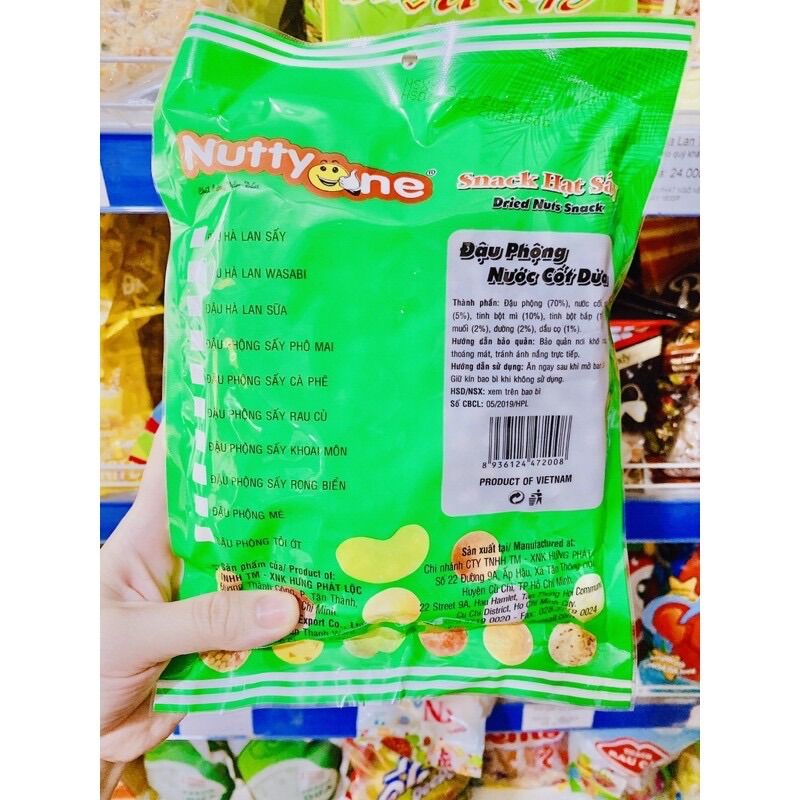 ĐẬU PHỘNG DA CÁ NƯỚC CỐT DỪA NUTTY ONE 500G