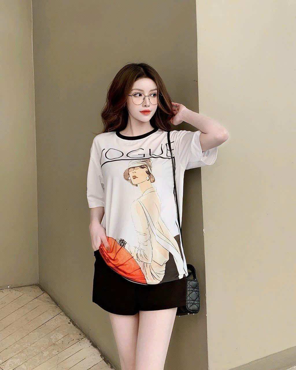 SÉT BỘ SHORT NỮ THUN COTTON PHỐI 3D CAO CẤP