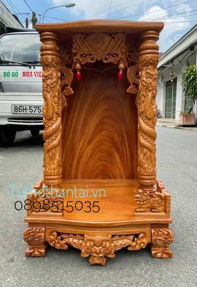 Bàn thờ thần tài ông địa cột rồng 48 x 81CM