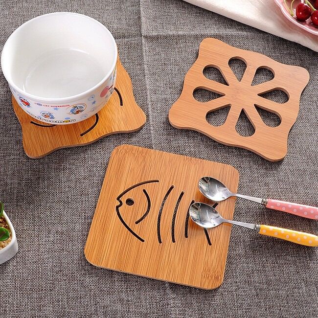 Miếng gỗ lót ly, lót nồi