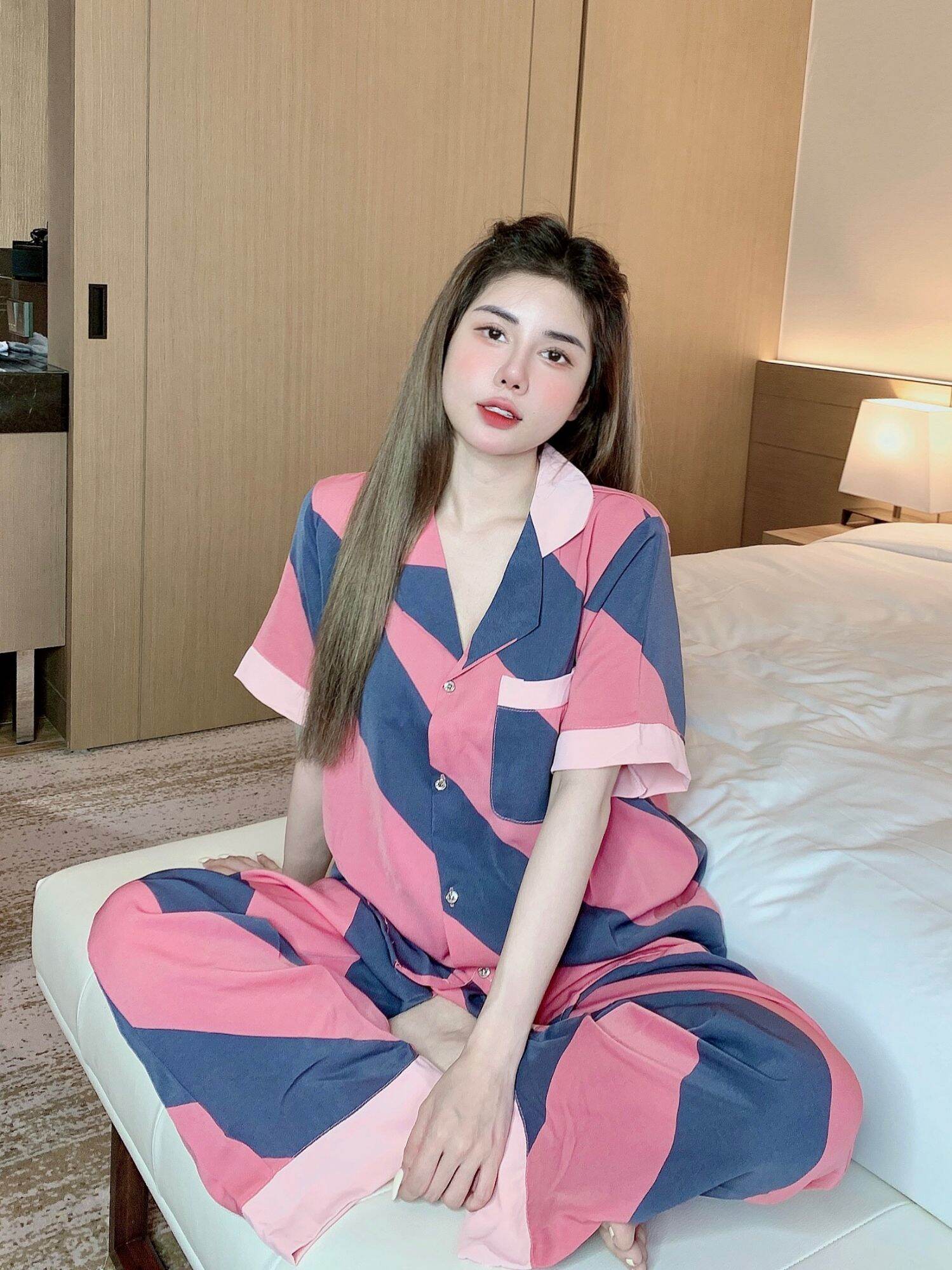 pizama nữ lụa( SAM)/ pizama nữ lụa thương hiệu SAM(sale mạnh)( màu giao ngẫu nhiên có mác nhà SAM)