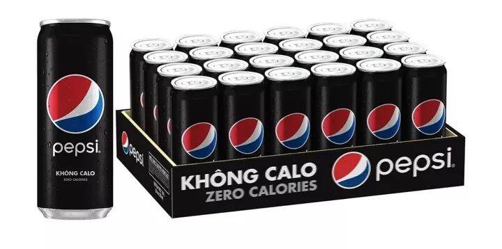 Pepsi Chanh / Pepsi Cola Không Calo (Thùng 24 lon - Lon 320ml)