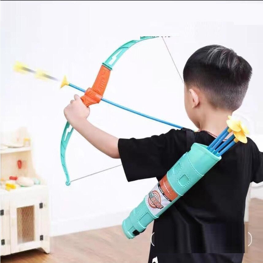 HCM 💯 Đồ chơi trẻ em 👉 Đồ chơi bắn cung tên đầu dính có gùi đựng tên xinh xắn loại lớn