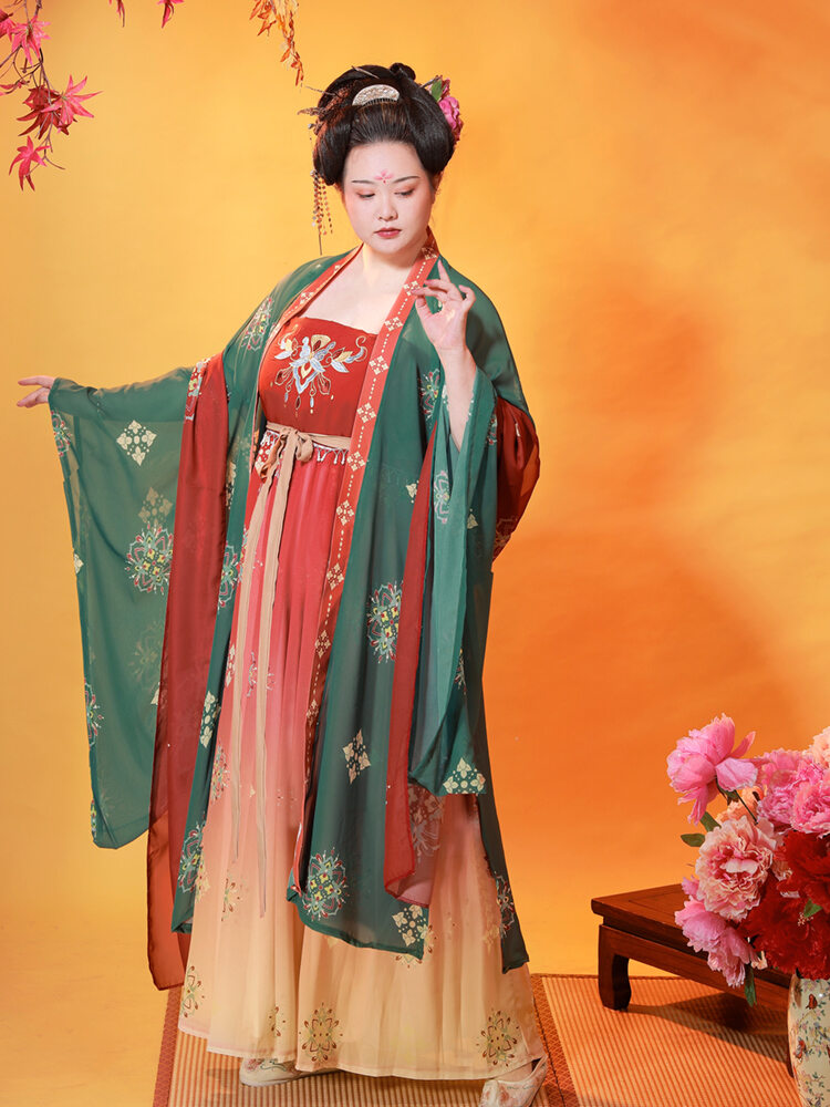  Hán Phục Cỡ Lớn Nhà Đường Tự Thiết Kế Theo Chế Độ Mộng Đường Ký Nguyệt Khúc Đường Tự Thiết Kế Váy Nữ Váy Nữ 