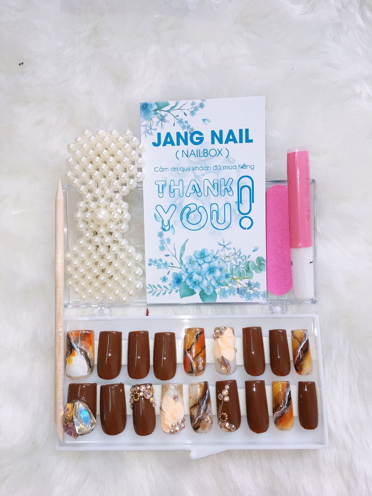 (Freeship+ Tặng Quà) Móng Tay Giả/ Nailbox/ Móng Úp Tay (Ảnh Thật)