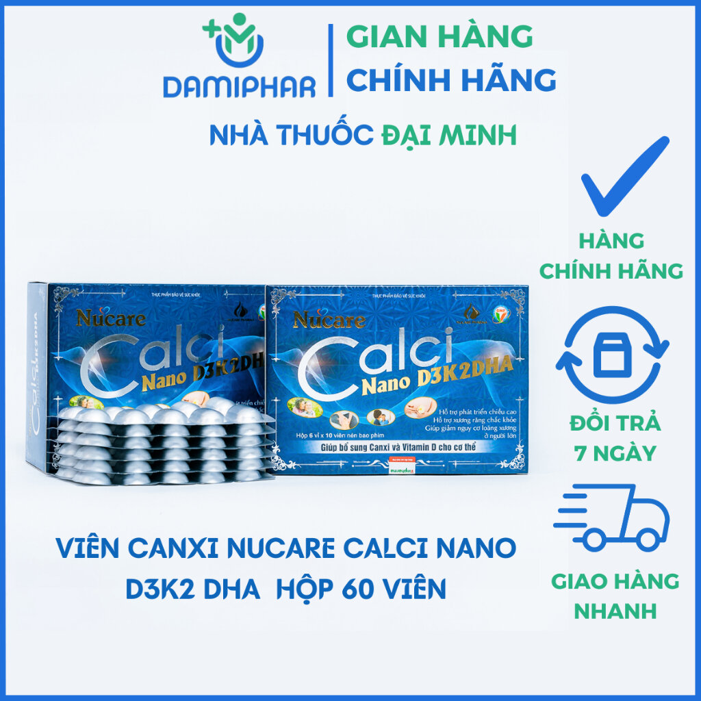 Nucare Calci Nano D3K2DHA - Bổ Sung Canxi  Vitamin D