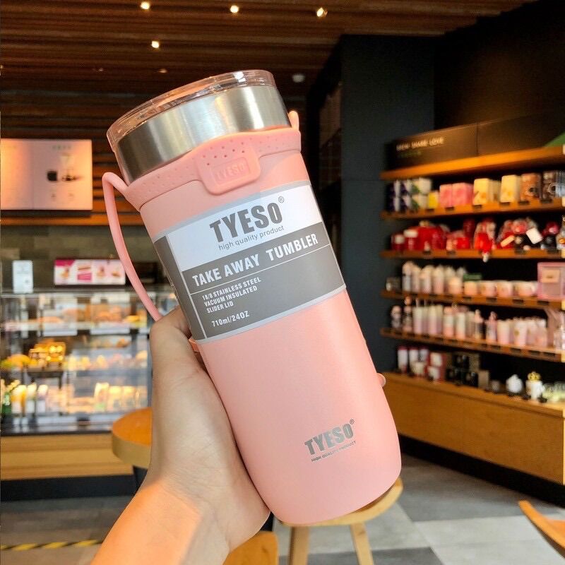 Ly Giữ Nhiệt TYESO cao cấp 710ml Kèm Ống Hút