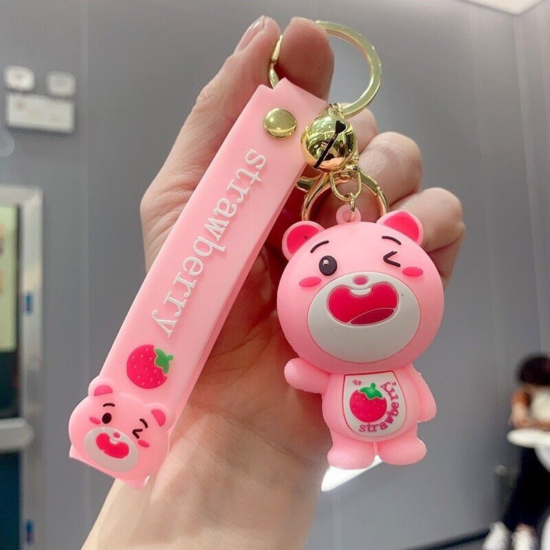 Móc Khoá Gấu Dâu Lotso Siêu Xinh Xắn