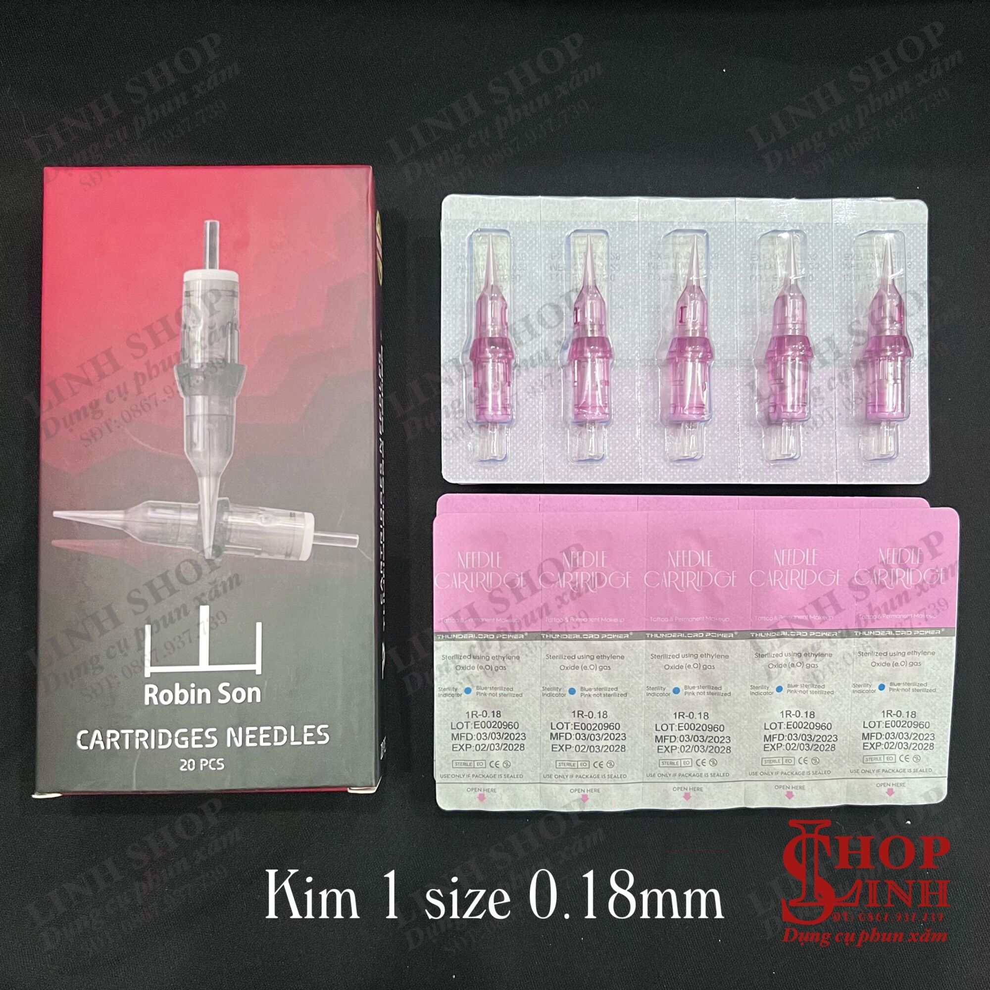Kim Đạn Máy Pen Kim Robinson size nhỏ mảnh cho phun xăm thẩm mỹ Linh Shop...