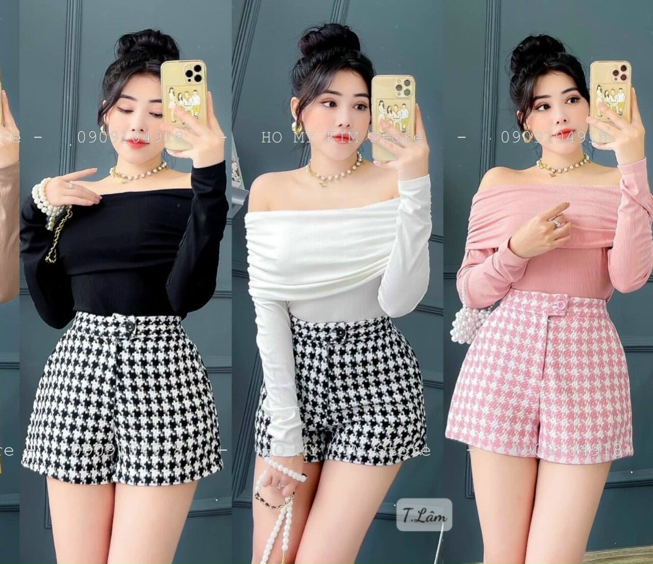Áo Thun Bẹt Vai Tay Dài At96 (Đen)