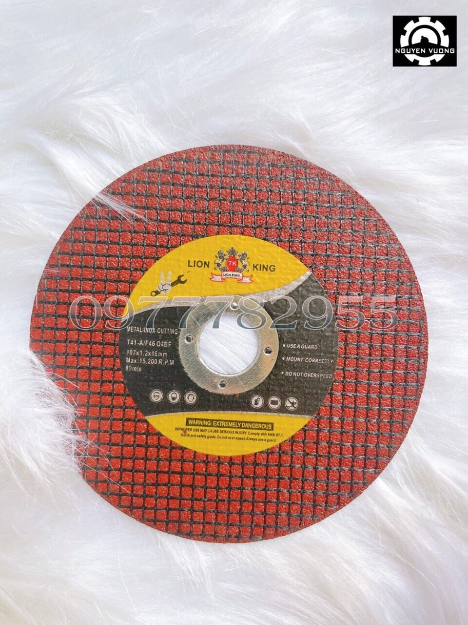 Đá cắt sắt,inox sư tử lionking đỏ 1 tấc (107x1.2x16mm)