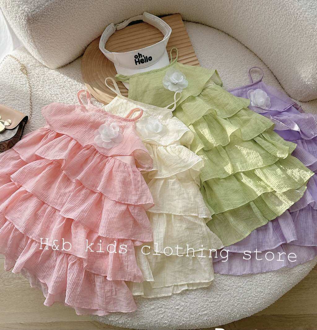 Váy yếm tầng 2 dây siêu xinh cho bé