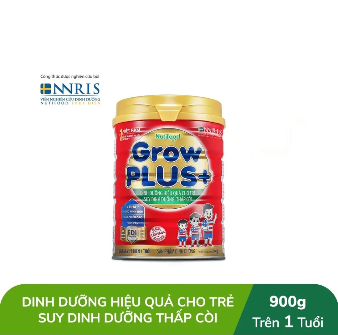 Sữa Bột Nutifood Grow Plus+ Đỏ 900g [Date Mới]