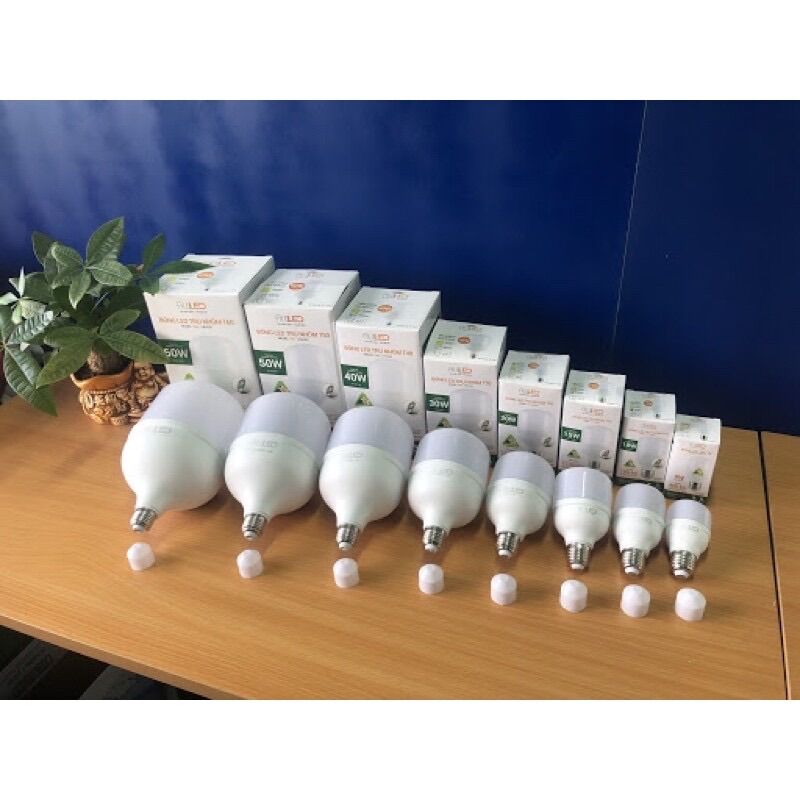 Bóng đèn led trụ nhôm g8 việt nam 10w, 20w, 30w, 40w, 50w