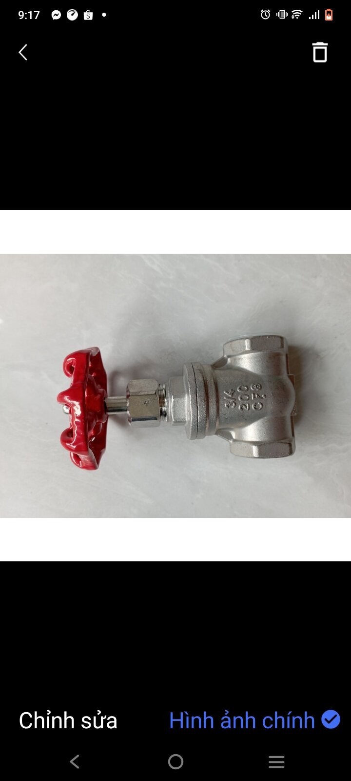 VAN CỬA INOX SUS 304 PHI 21, PHI 27, PHI 34
