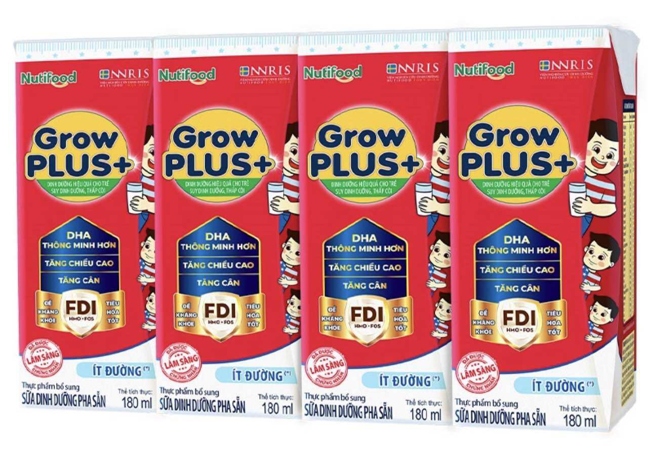 [Ít Đường]Sữa Pha Sẵn Growplus Nutifood 110ml/180ml