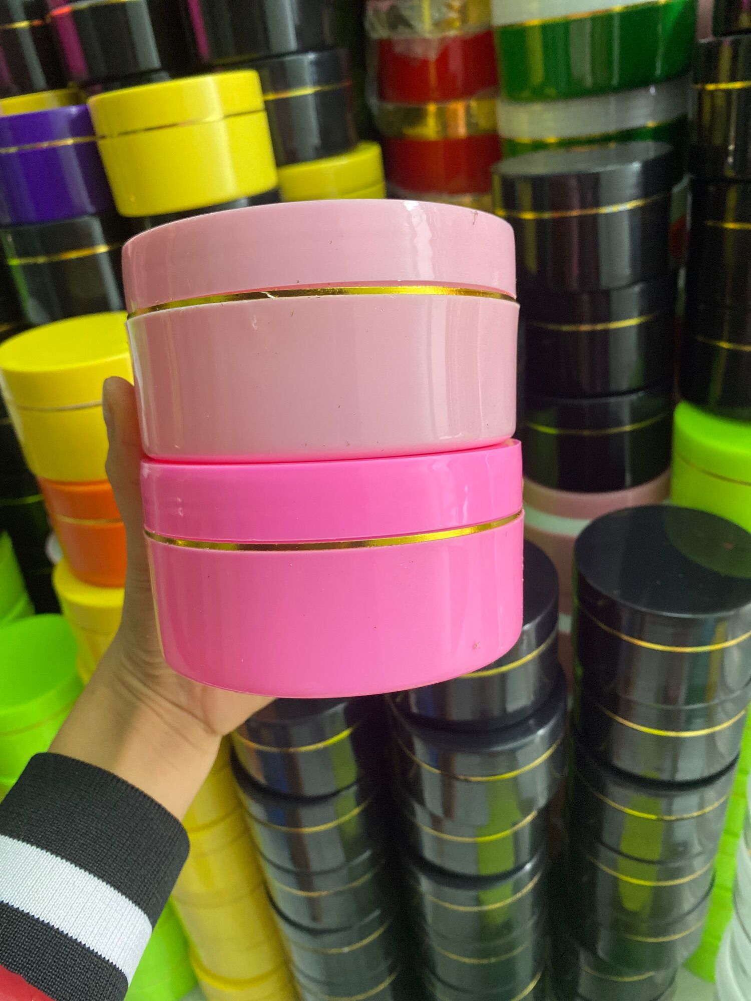 Hủ 200g-màu hồng sen, màu hồng phấn-loại tốt