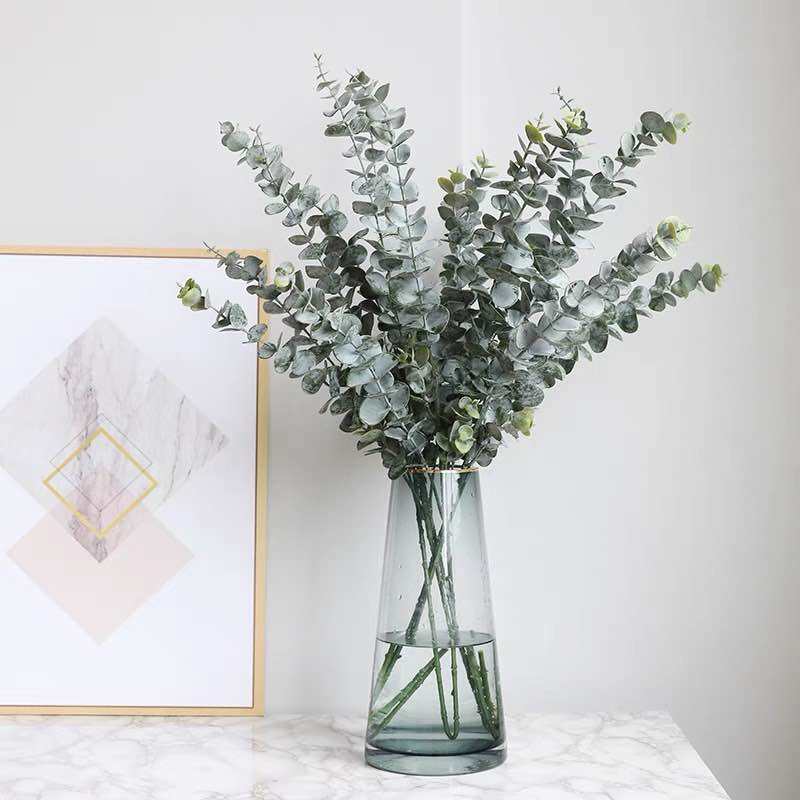 Cành khuynh diệp lá phủ phấn cao cấp decor trang trí ( cây hoa giả)