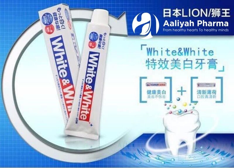 Kem đánh răng white & white lion nội địa nhật 150g