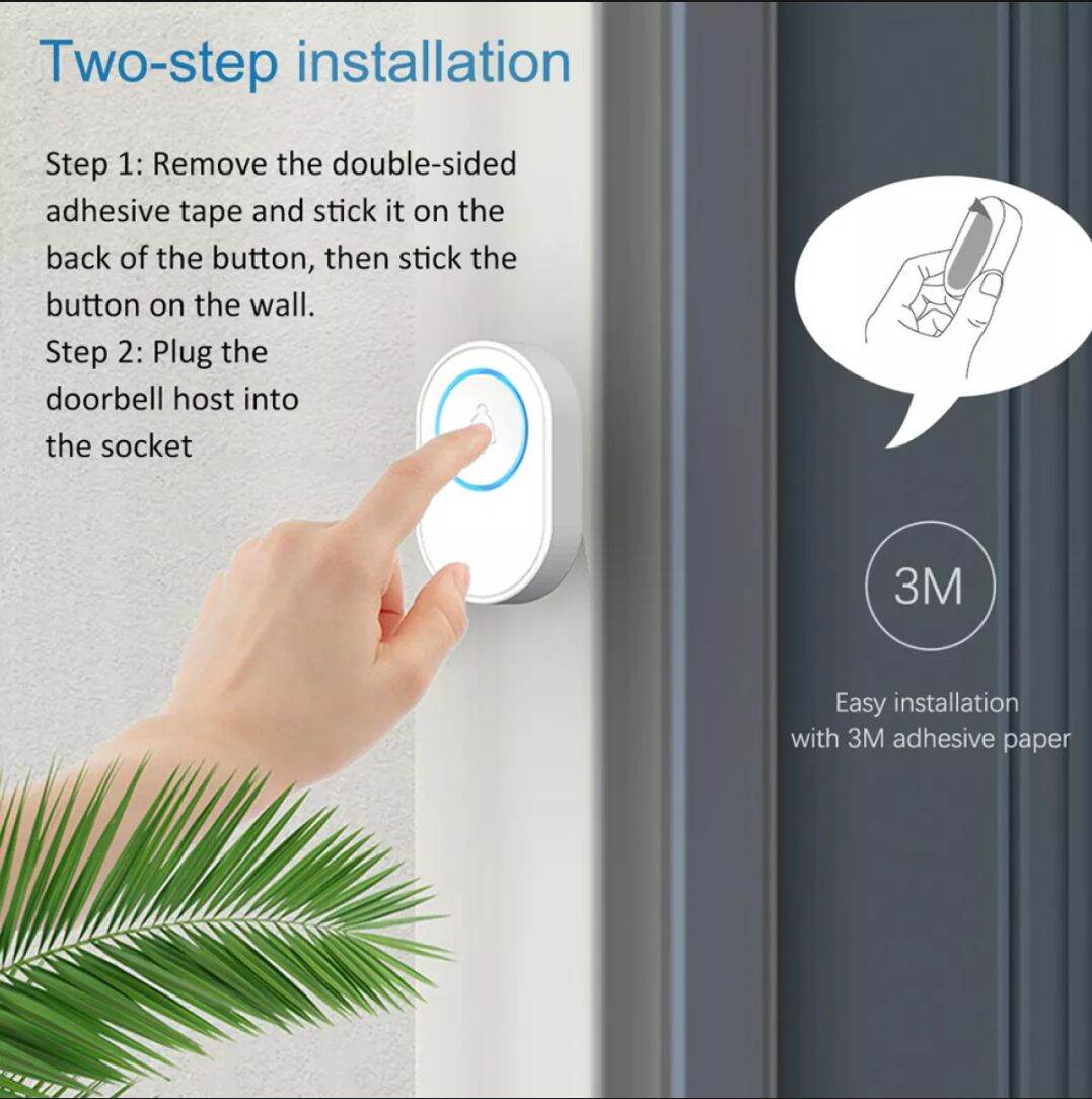 Chuông cửa Wifi Tuya thông minh, work with Google & Alexa