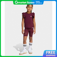 adidas | Bộ quần short và áo thun ren đạp xe cho bé KC6796 màu đỏ burgundy 64445