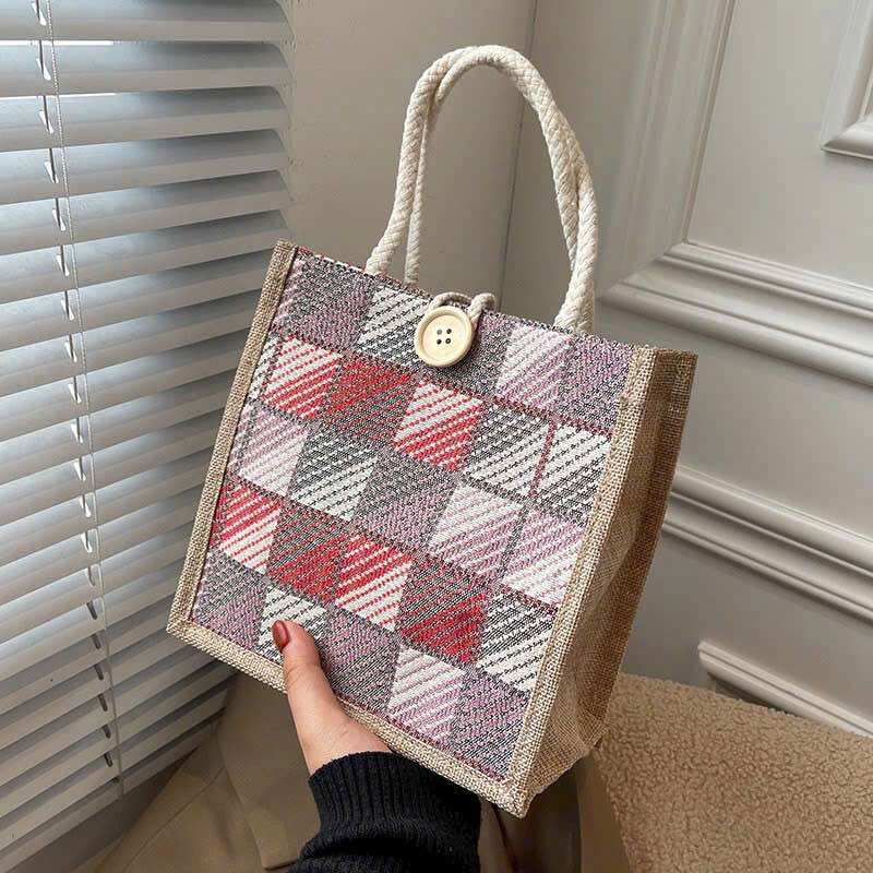 Túi cói mini size 21cm [chọn mẫu]