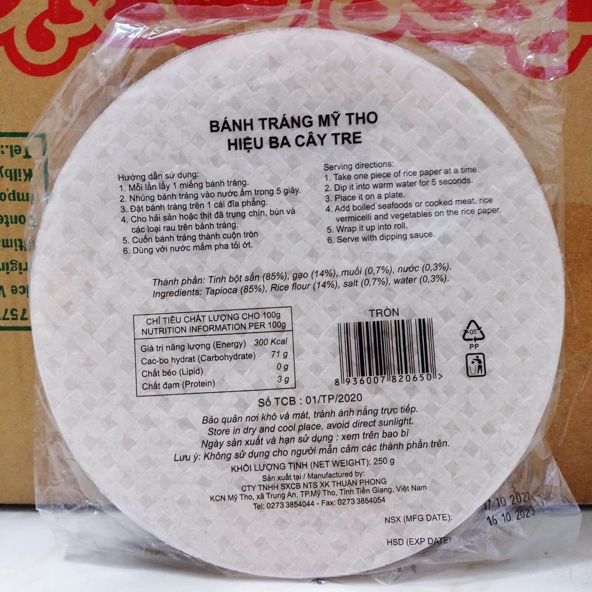 Bánh tráng Mỹ Tho 3 Cây Tre 500gr