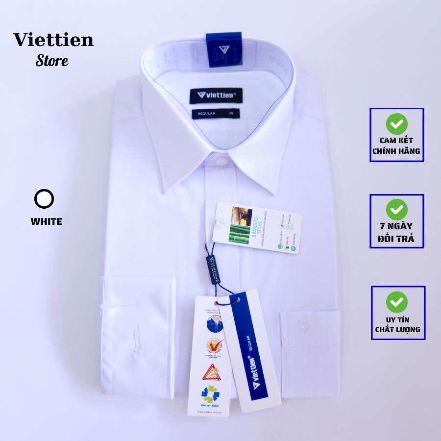 Áo sơ mi trắng việt tiến chính hãng dài tay - ngắn tay