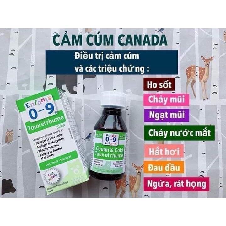 Cough & cold syrup for kids cho bé từ 0 đến 9 tuổi