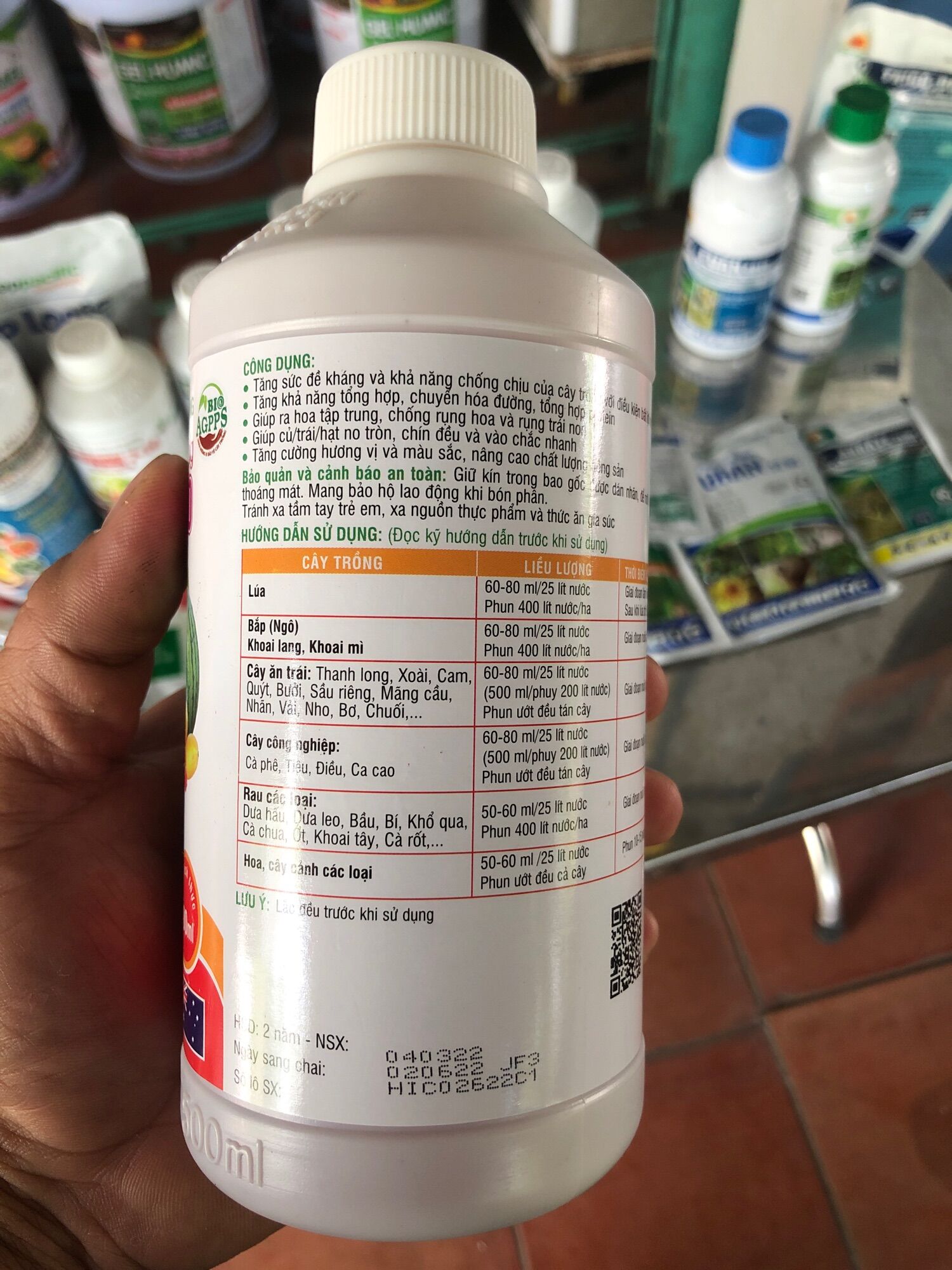 Phân bón lá hữu cơ KALI C30 Lộc Trời