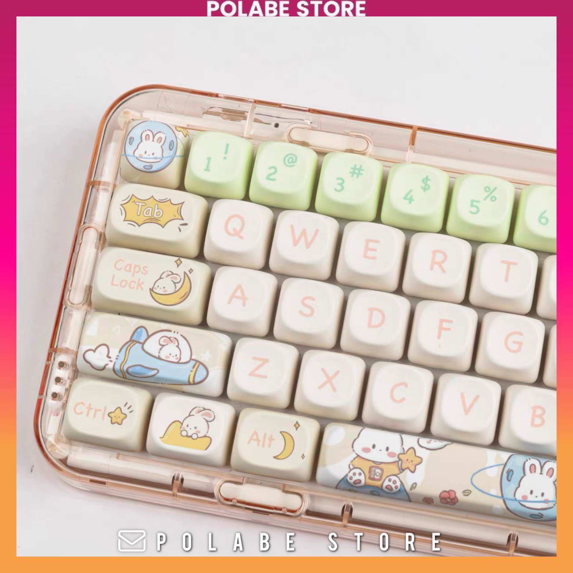 Keycap moa space cat moa profile pbt dyesub bàn phím cơ - polabe store