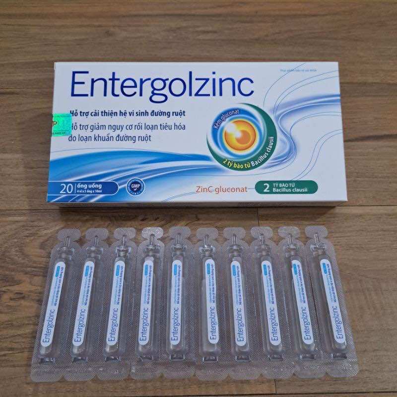 Men ống vi sinh entergolzinc - cân bằng hệ vi sinh đường ruột_ hộp 20 ống