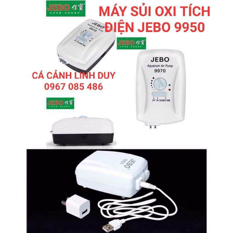 Máy sủi khí oxi xạc tích điện 9950 đề phòng cúp điện