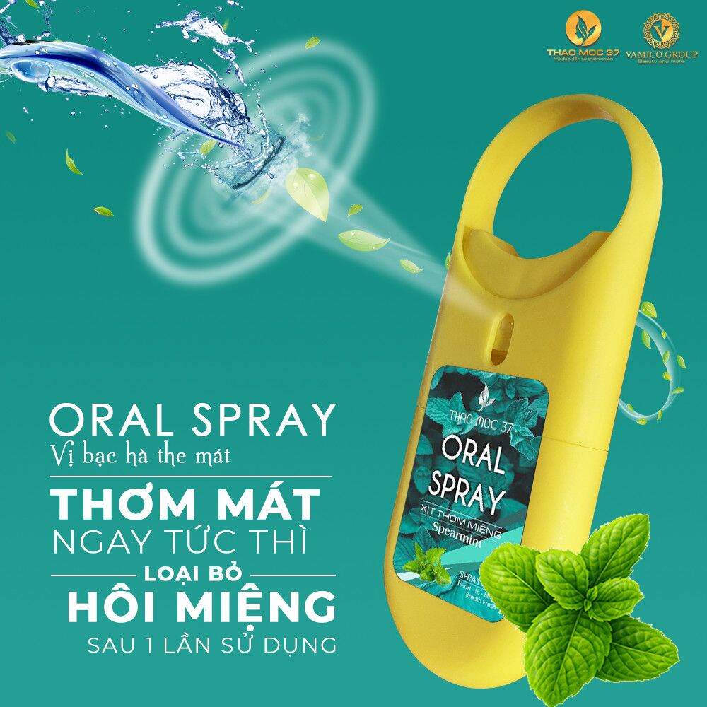 Xịt Thơm Miệng Kháng Khuẩn Công nghệ mới Thảo Mộc 37