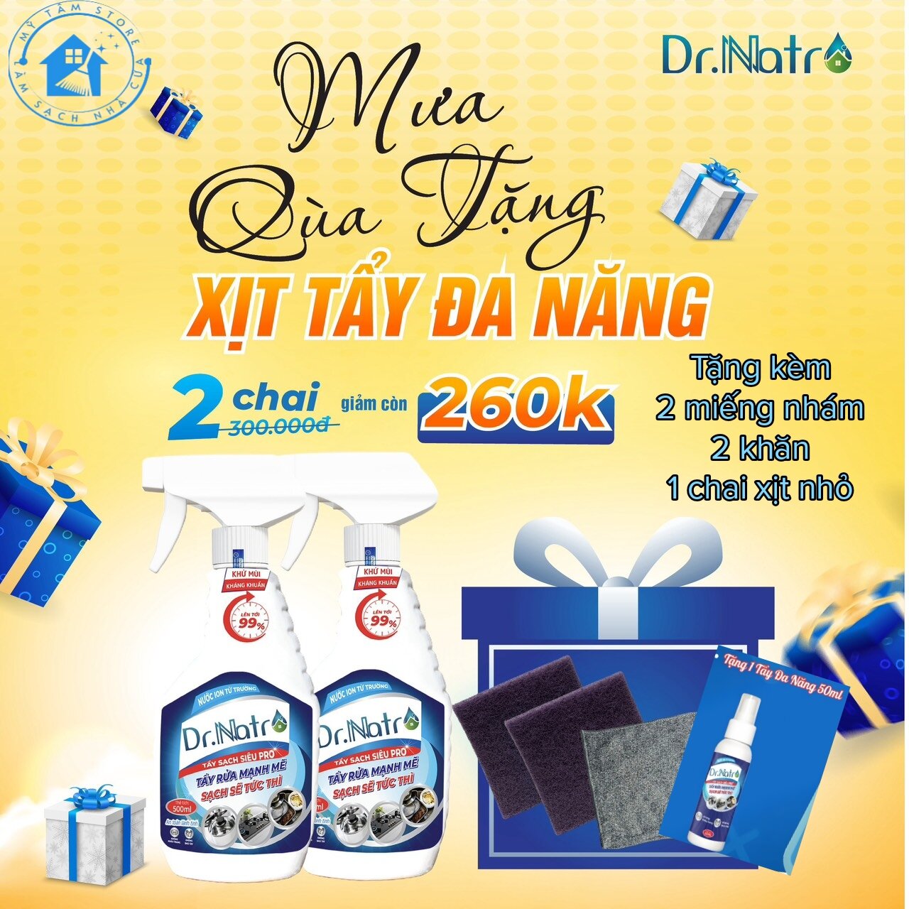Nước tẩy đa năng Dr.natro Làm Sạch,Vệ Sinh Bếp