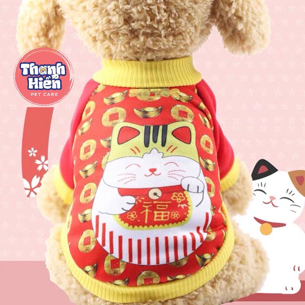Quần áo tết cho chó mèo