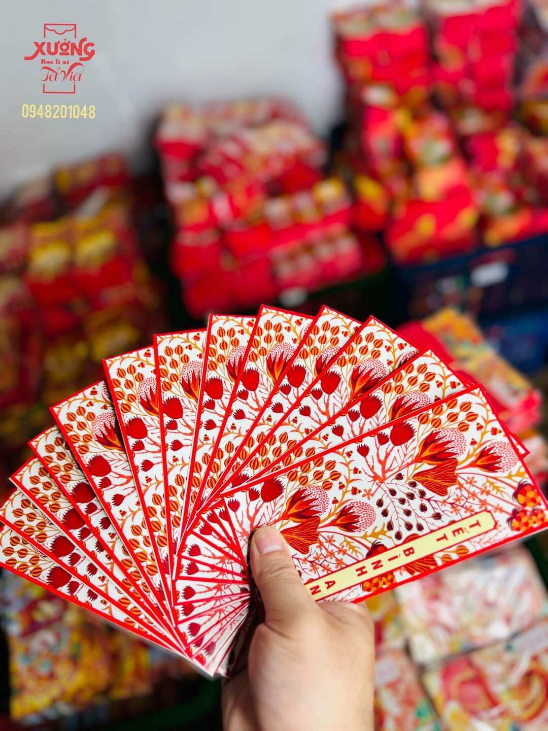 combo 10 bao lì xì màu ngẩu nhiên