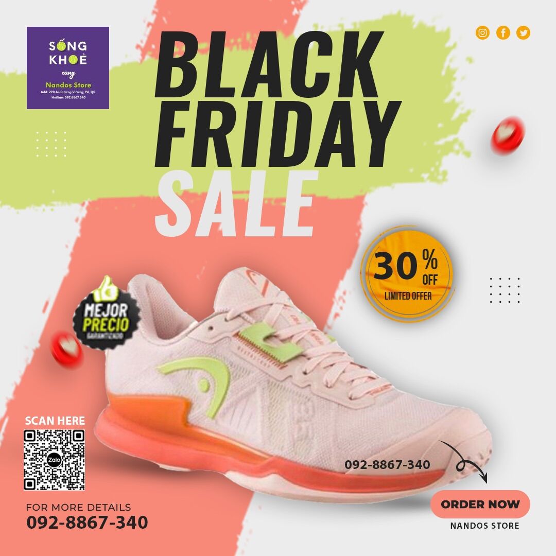 Giày tennis Head pink pro 3.5 prink womnen