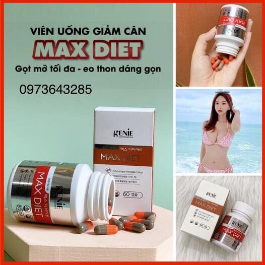 Giảm cân Max Diet Genie hộp 60v