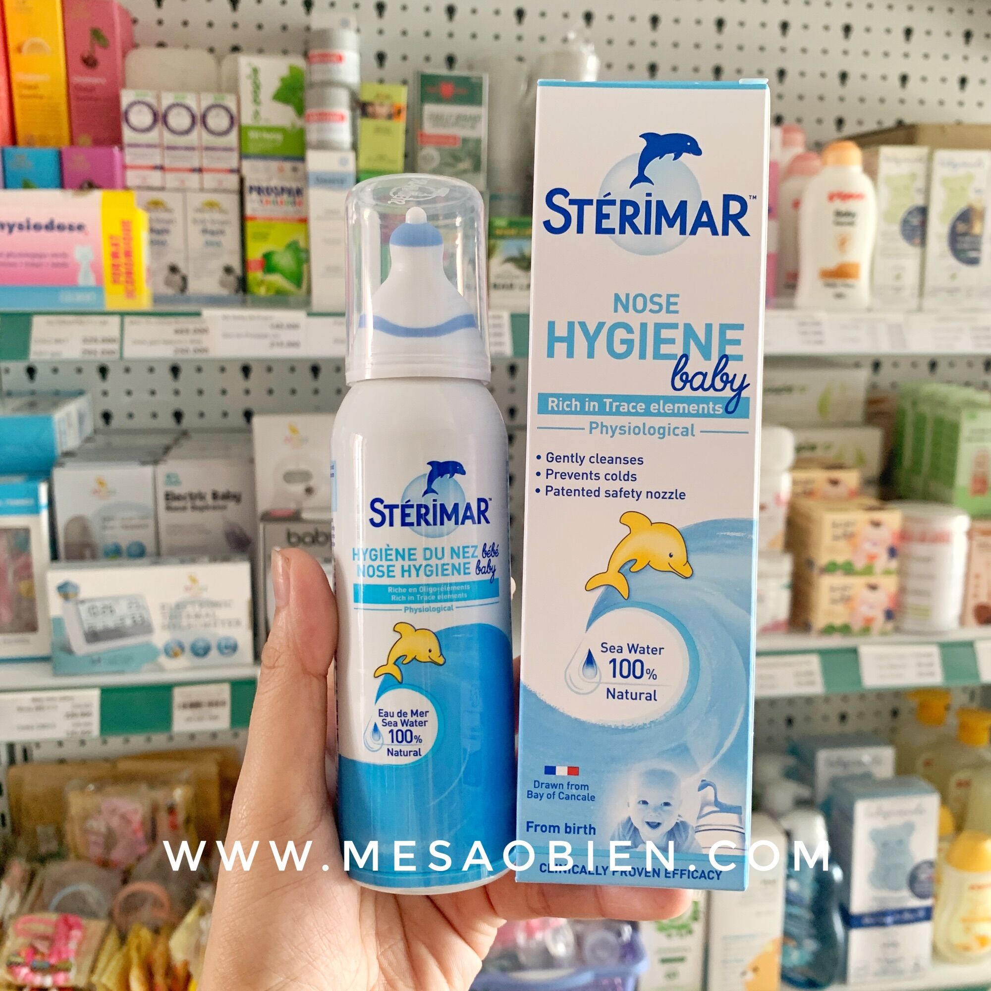 Xịt mũi muối biển cá heo Sterimar nội địa Pháp