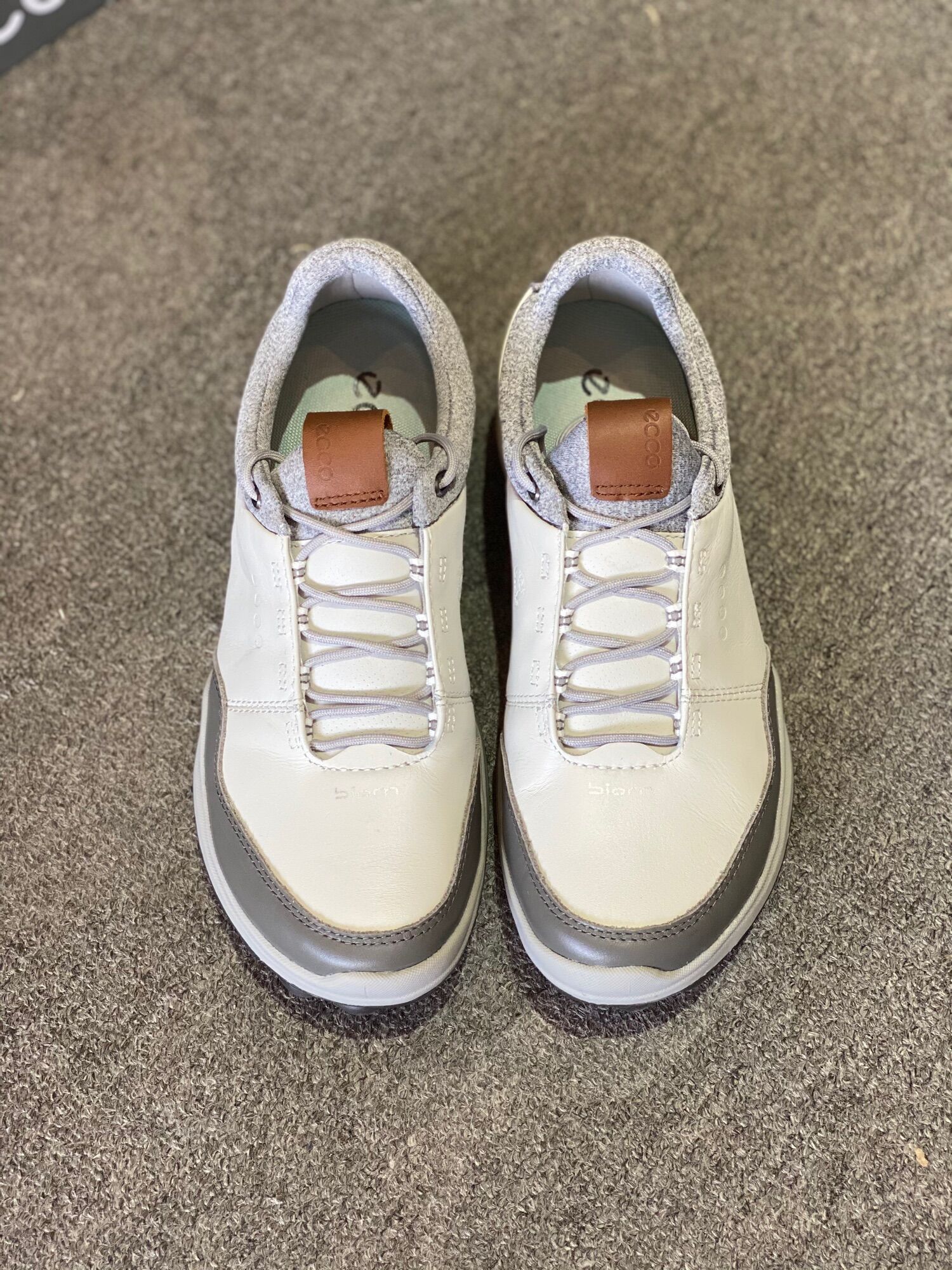 Giày Golf Nam Ecco M Golf Biom Hybrid 3-White/Grey