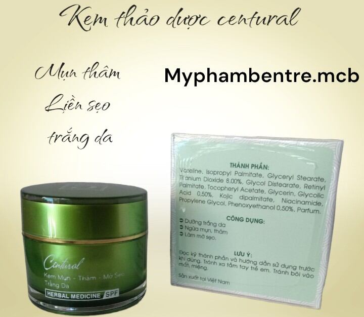kem thảo dược Centural mụn thâm liền sẹo trắng da 12g