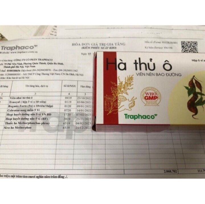 [HCM] Viên uống đen tóc Hà Thủ Ô - Traphaco