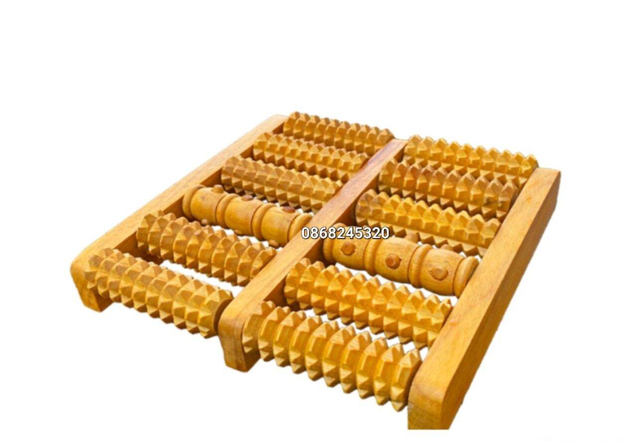 Bàn lăn mát xa chân bằng gỗ cấp kt 27×27×4cm